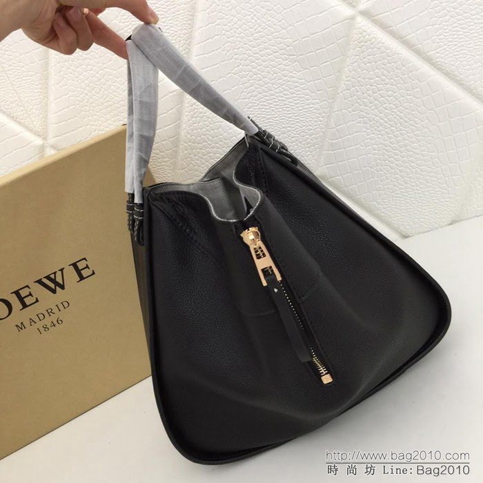 LOEWE羅意威 最新爆款 羅家Hammock系列 荔枝皮拼色 百搭款 小牛皮手提肩背包 0164  jdl1097